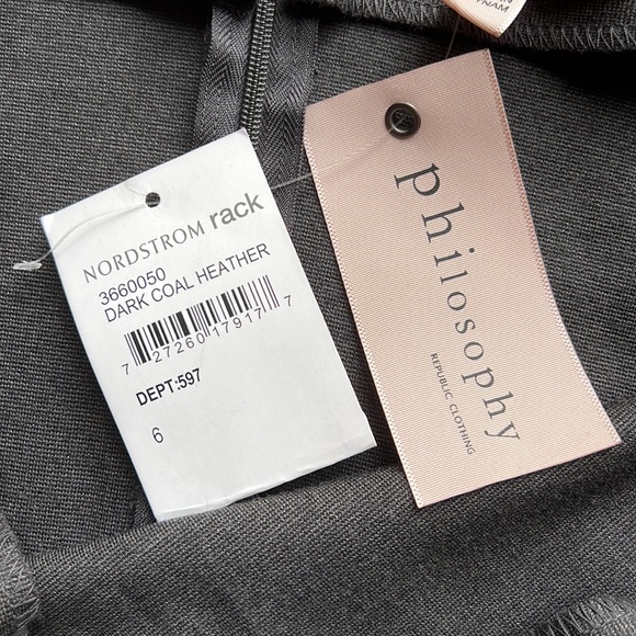 Philosophy Dark Gray Stretch Pencil Skirt - Picture 7 of 12